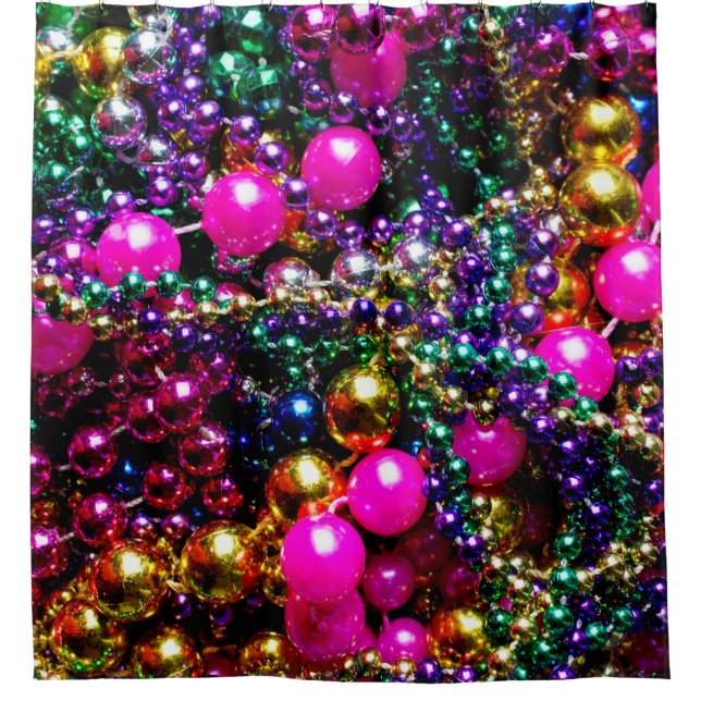 "throw me something" Mardi Gras SHOWER CURTAIN (Front)
