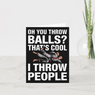 Throw People Martial Arts Karate Yudo Funny Jiu Card