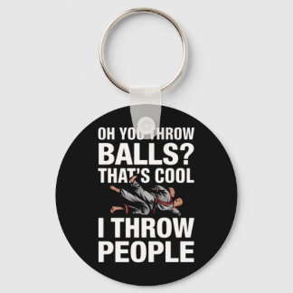 Throw People Martial Arts Karate Yudo Funny Jiu Key Ring