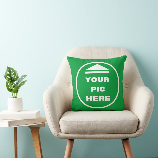 Throw Pillow 16" x 16" - Add Your Image  (Chair)