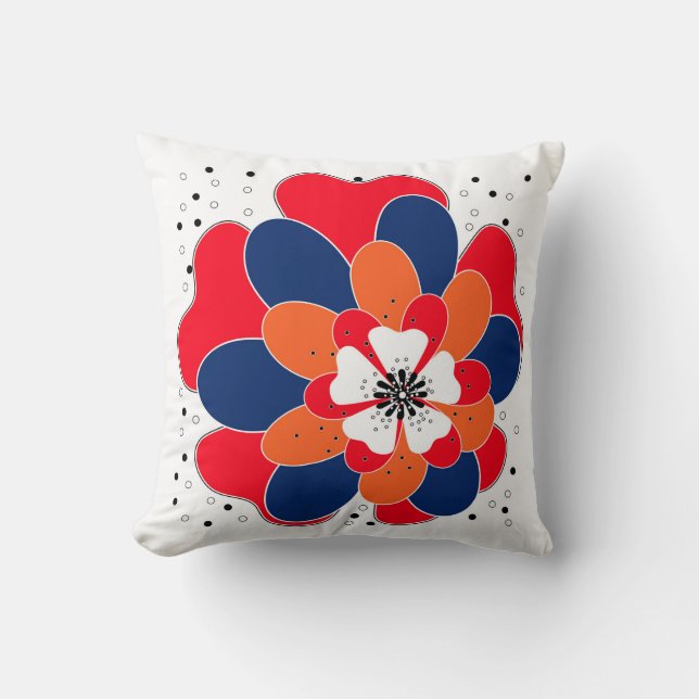 Throw Pillow Abstract simple quilting patchwork pa (Front)