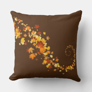 Throw Pillow-Autumn Leaves Cushion