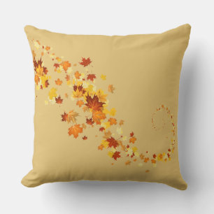 Throw Pillow-Autumn Leaves Cushion