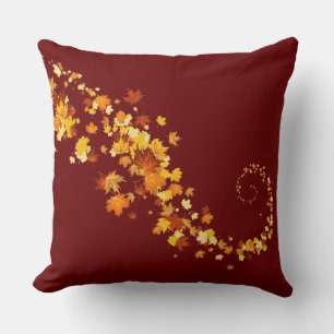 Throw Pillow-Autumn Leaves Cushion