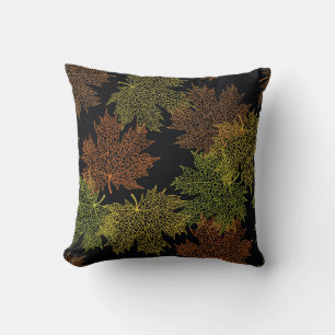 Throw Pillow-Autumn Leaves Cushion