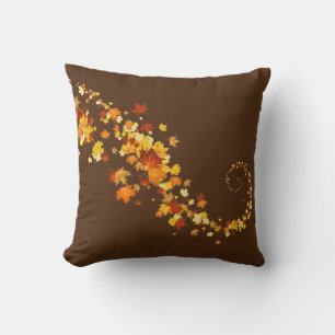 Throw Pillow-Autumn Leaves Cushion