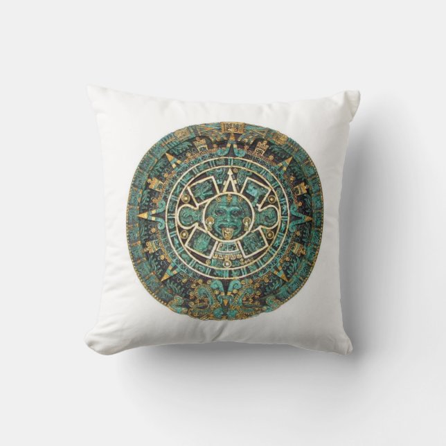 Throw Pillow Aztec Green (Front)