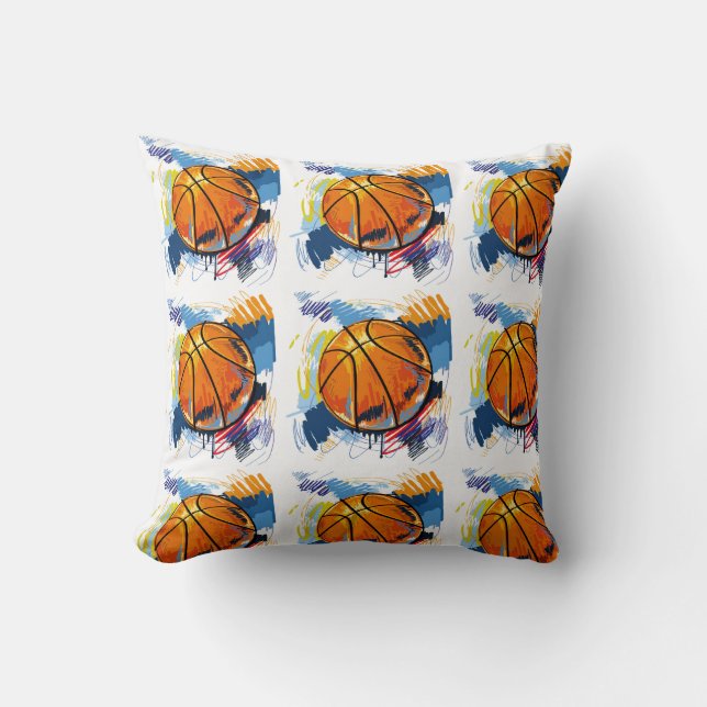 Throw Pillow-Basketball Cushion (Front)