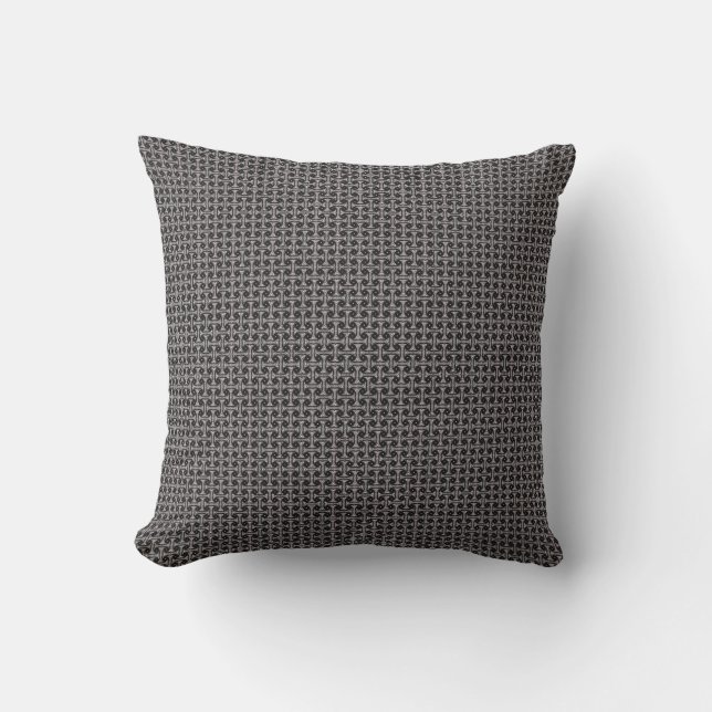 Throw pillow black and dark grey pattern (Front)