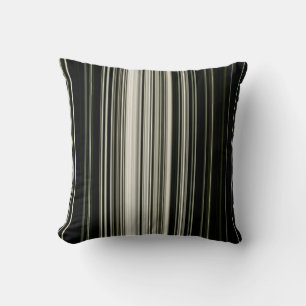 Throw Pillow/Black and White Stripes Cushion