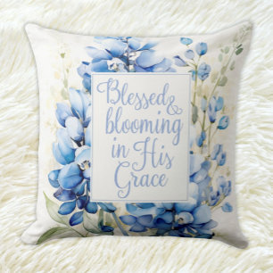 Throw Pillow Blessed and Blooming Easter Gift