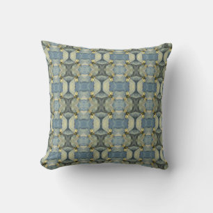 Throw Pillow - Blue/Gray Abstract