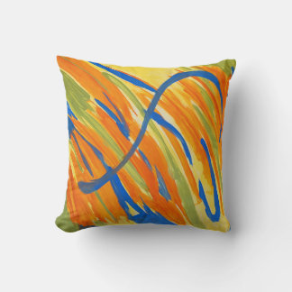 Throw Pillow-Bold Abstract Colours Cushion