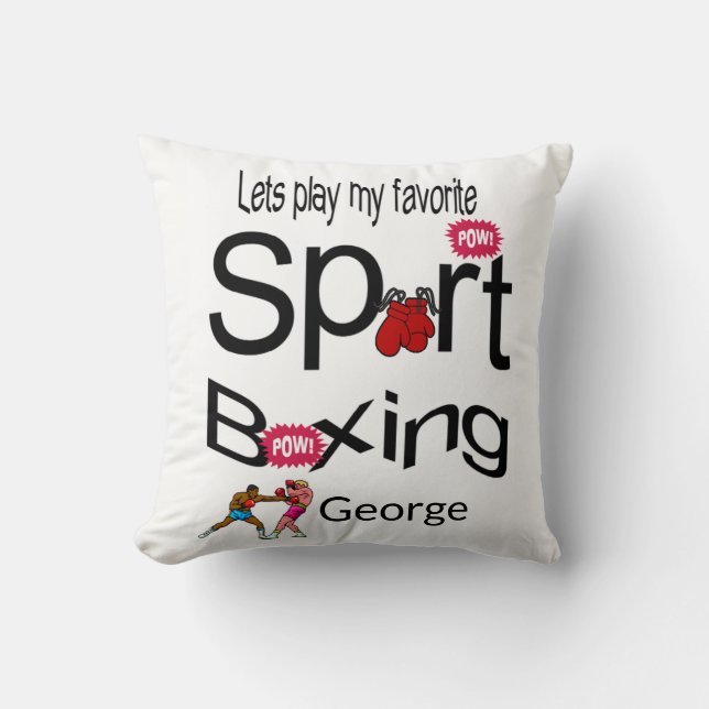 Throw Pillow Boxing Sports (Front)