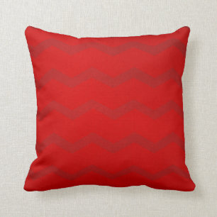 Throw Pillow - Chevron Red