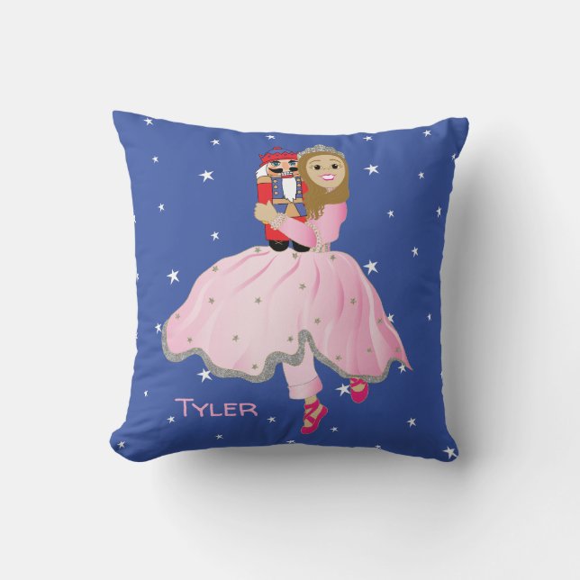Throw Pillow Christmas Lt Brown Nutcracker Ballet (Front)