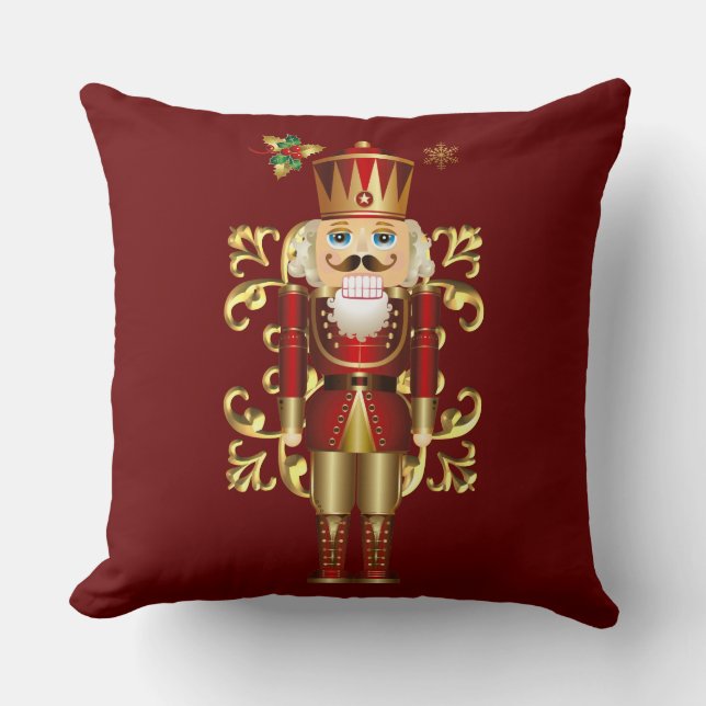 Throw Pillow-Christmas Nutcracker Throw Pillow (Front)