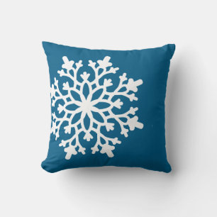 Throw Pillow-Christmas Snowflake Cushion