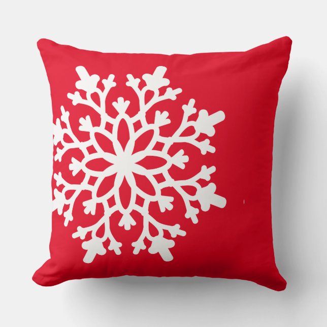 Throw Pillow-Christmas Snowflake Cushion (Front)
