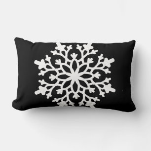 Throw Pillow-Christmas Snowflake Lumbar Cushion