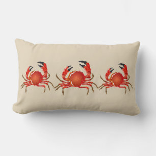 Throw Pillow-Crabs Lumbar Cushion