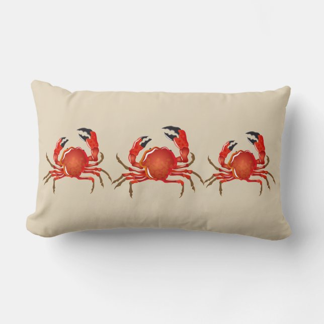 Throw Pillow-Crabs Lumbar Cushion (Front)