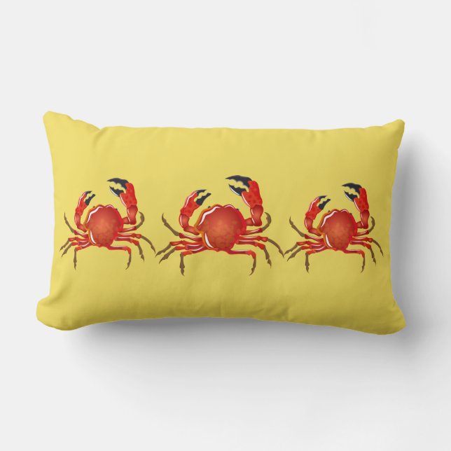Throw Pillow-Crabs Lumbar Cushion (Front)