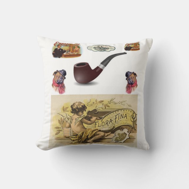 throw pillow decore cigar (Front)