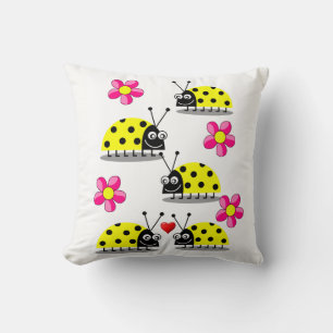 throw pillow decore ladybug