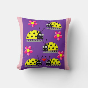 throw pillow decore ladybug