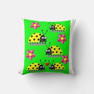 throw pillow decore ladybug