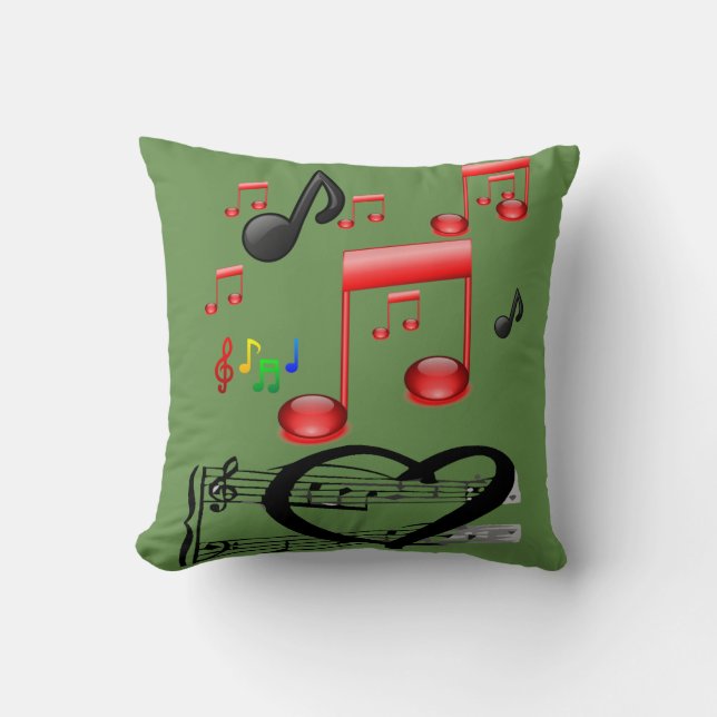 throw pillow decore music guitar (Front)