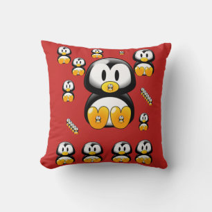 throw pillow decore penguin