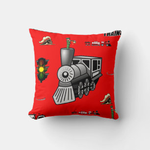 throw pillow decore trains