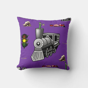 throw pillow decore trains