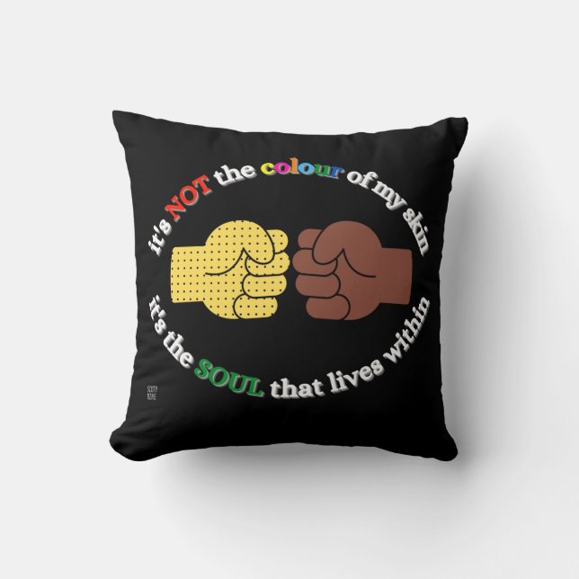 throw pillow  "END RACISM" (Front)