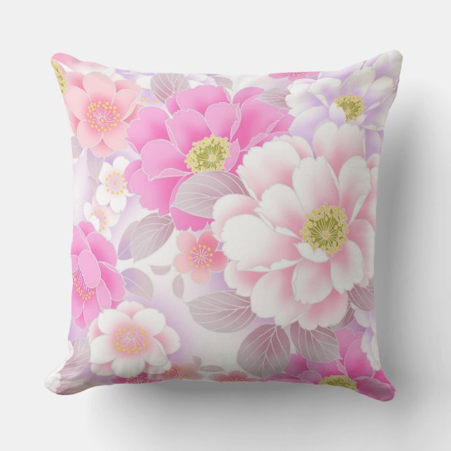 Throw Pillow/Floral Cushion (Front)