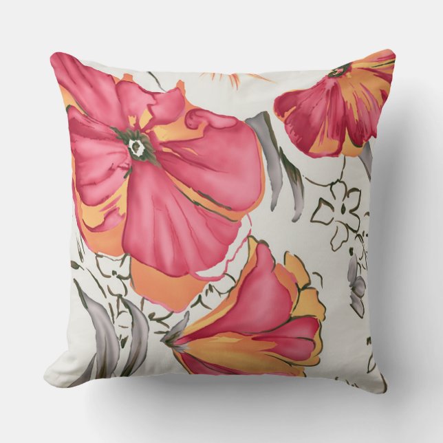 Throw Pillow/Floral Cushion (Front)