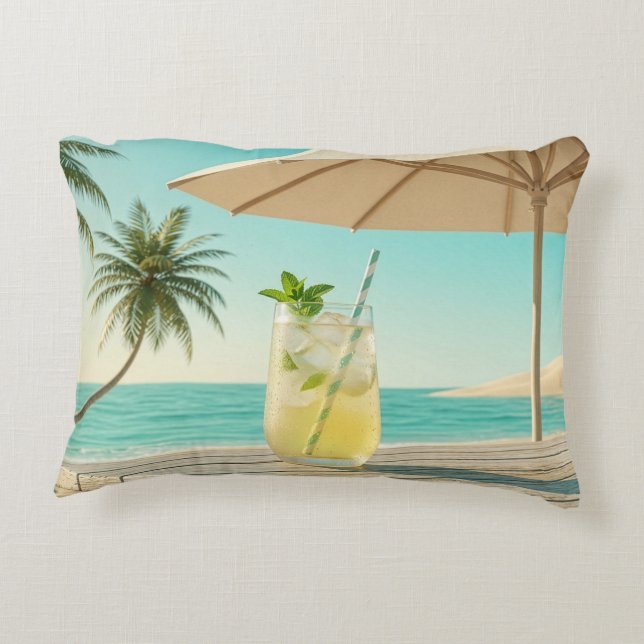 Throw Pillow-Floral series -Beach Pillow (Back)