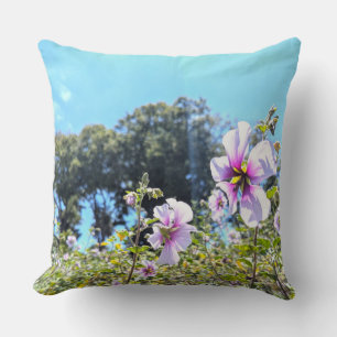 Throw Pillow — Floral Series Malva Throw Pillow