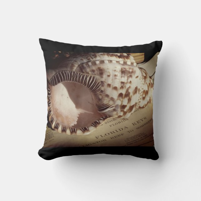 Throw Pillow  Florida Keys with Shell  (Front)