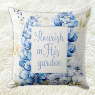 Throw Pillow Flourish in His Garden Easter Gift