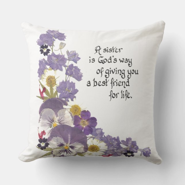 Throw pillow for a sister (Front)