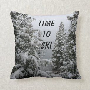 Throw Pillow for Skiers