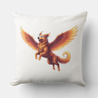 Throw Pillow Glowing Energy Dog – Luminous Decorat