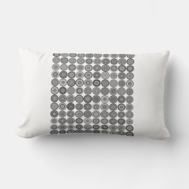 throw pillow grey and white geometric  pattern (Front)