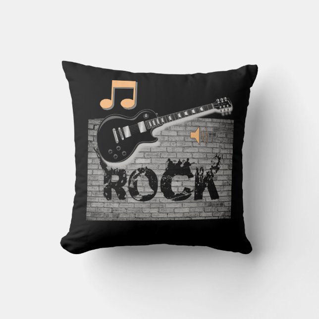 Throw Pillow Guitar (Front)