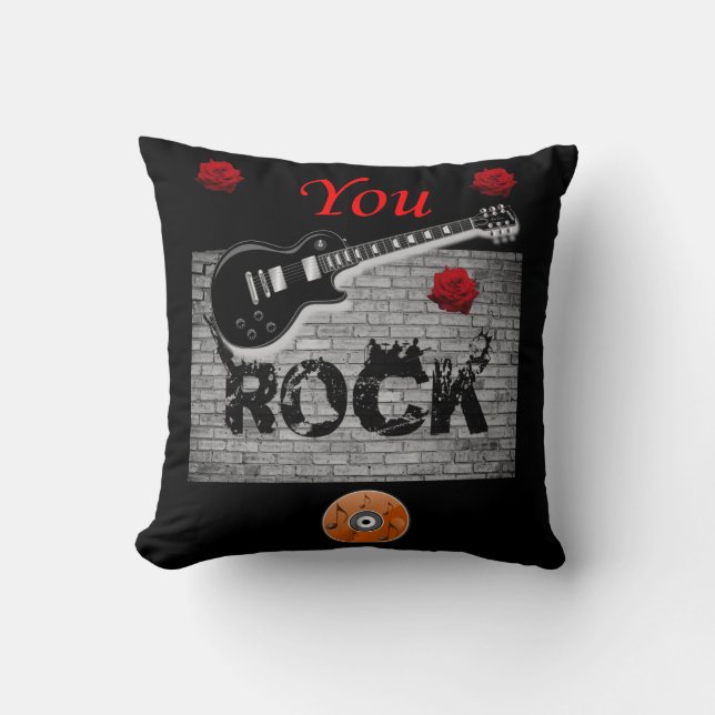 Throw Pillow Guitar (Front)