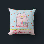 Throw Pillow Hanukkah Ballet Cat<br><div class="desc">Throw Pillow Hanukkah Ballet Cat Personalise by deleting text and replacing with your own messages. Choose your favourite font style, colour, and size. Size: Throw Pillow 16" x 16" Accent your home with custom pillows from Zazzle and make yourself the envy of the neighbourhood. Made from high-quality Simplex knit fabric,...</div>