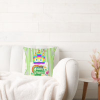 Throw Pillow, Happy Birthday St. Patrick's Day